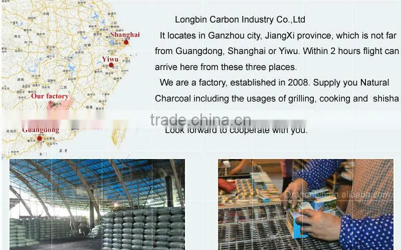 Long burning time grade one quality ,Size 2.5*2.5*2.5 cm 1kg/box coconara charcoal