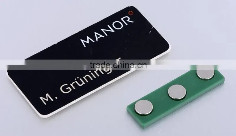 Reusable Metal blank magnetic Name Badge
