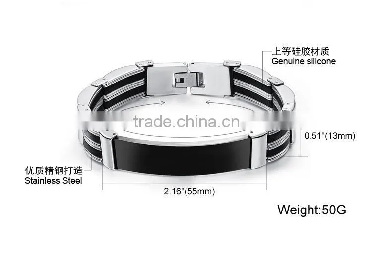 gb0615936a Genuine Silicone With Stainless Steel Cheap 361l Steel Bracelet