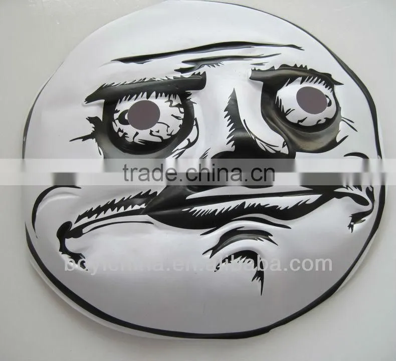 Black and White Round Shape PVC Cute Funny Clown Masks with difference design