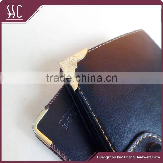fashion metal bag corner decorative corner for purse/ notebook