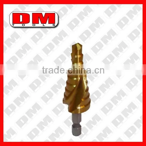 3pc HSS High Speed Steel Cone Step Drill Cutter Bit Set For Wood/Steel