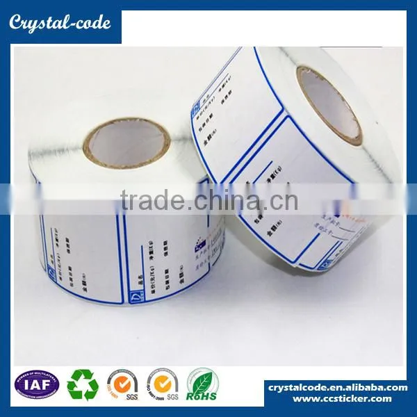 Blank roll thermal transfer label