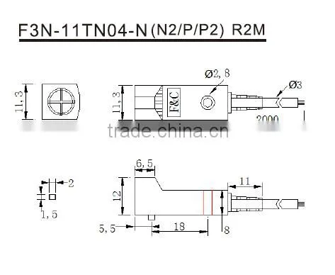 4mm detection distance DC 10-30V rectangular Proximity Switch Sensor