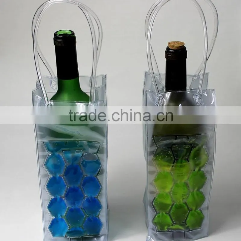 Wine Tote Bag PVC Plastic Bottle Cooler Tote Bag PVC Tote bag for Wine
