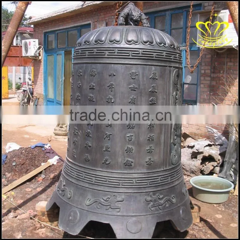 China Regional Feature Bronze outdoor shiny bell sculpture