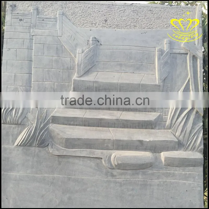 Yellow marble sculpture fireplace large complex of carve patterns or designs