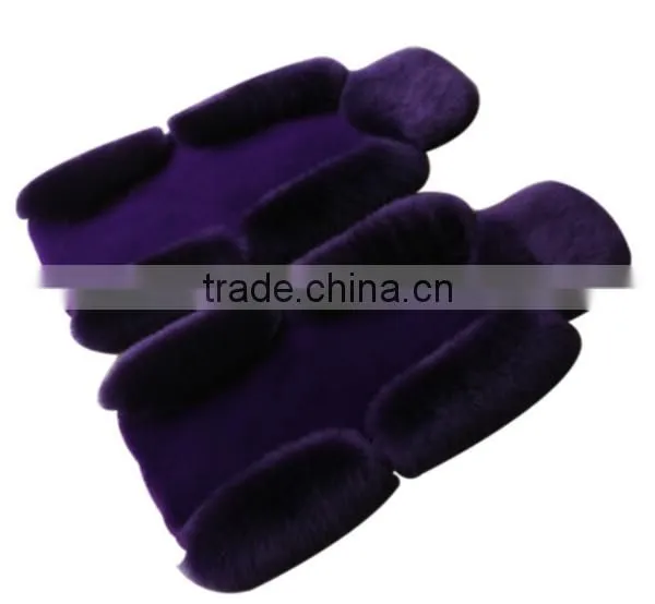 Elegant Purple Sheepskin Fur Car Seat Covers