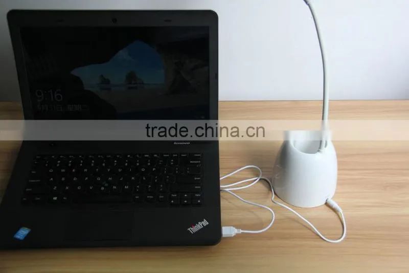Portable Touch Sensor Multifuction Kid Eye-Protection rechargeable led desk lamp with Pen Container or Money Box