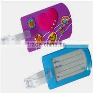 Manufacture Soft PVC Travel Luggage Tag For Airlines