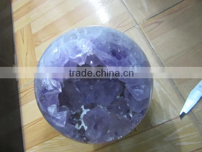 2015 hot sales natural amethyst crystal laughing balls