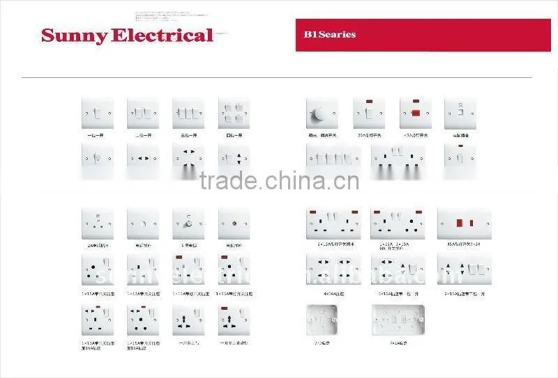 high quality good price 6 gang wall switch