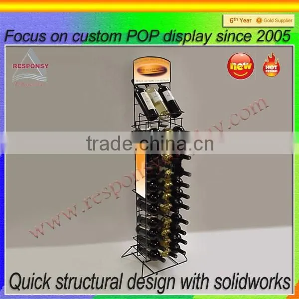 custom point of sale metal floor display stand