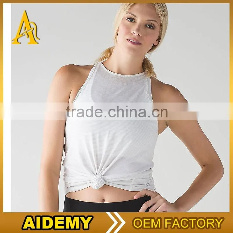 China supplier low cut custom yoga Tops loose sexy cotton tank top