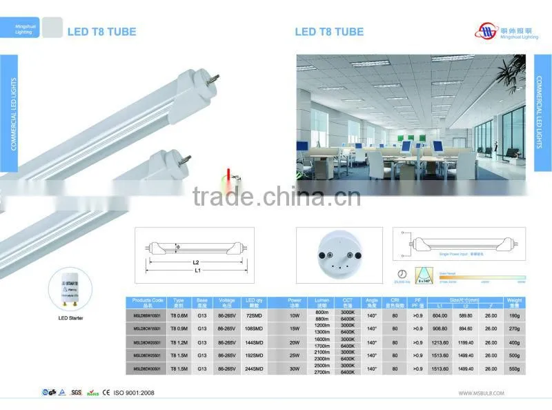 LED tube T8 lights with constrant driver and frosted cover