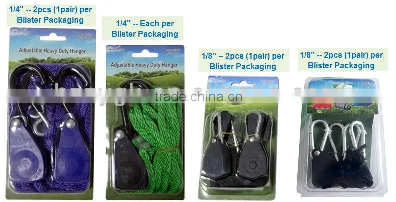 1/8" Adjustable Rope Ratchet Light Hanger and Pro Grip Grow YoYo