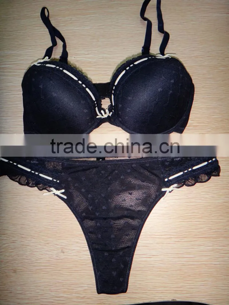 Black women sexy bra set