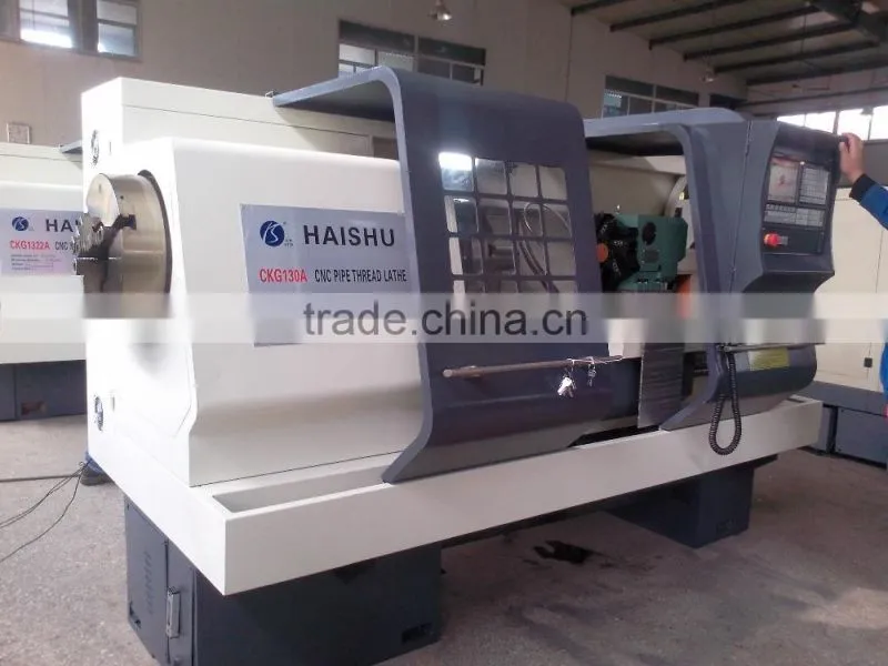 stainless steel tube polishing machine CKG130A CNC Oil Country Pipe threading lathe