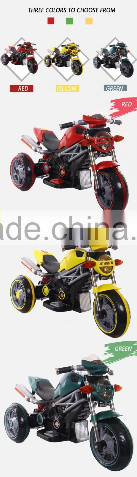 Kids electric motorbike ride on tricycyle wholesale