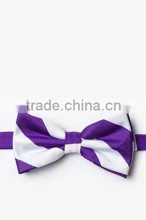2016 custom design pre-tie jacquard polyester striped bow ties for boys