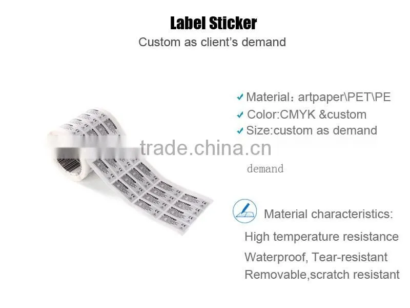 China Supplier Custom Self Adhesive Waterproof Battery Labels Stickers