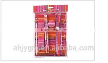 Fancy Design with Stationery Set Colorful Mesh Pencil Bag/pencil case