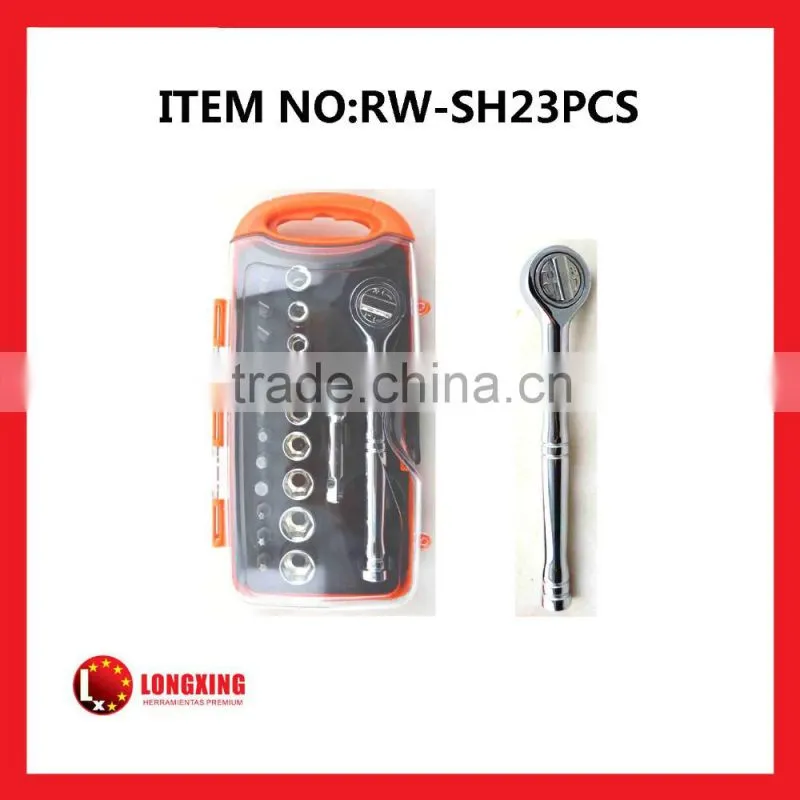factory supply 23pcs ratchet socket set