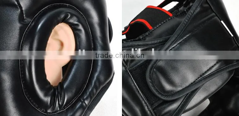 Professional Thicken High Quality PU Boxing or Sanda Customized Head Guard for Sports Safty