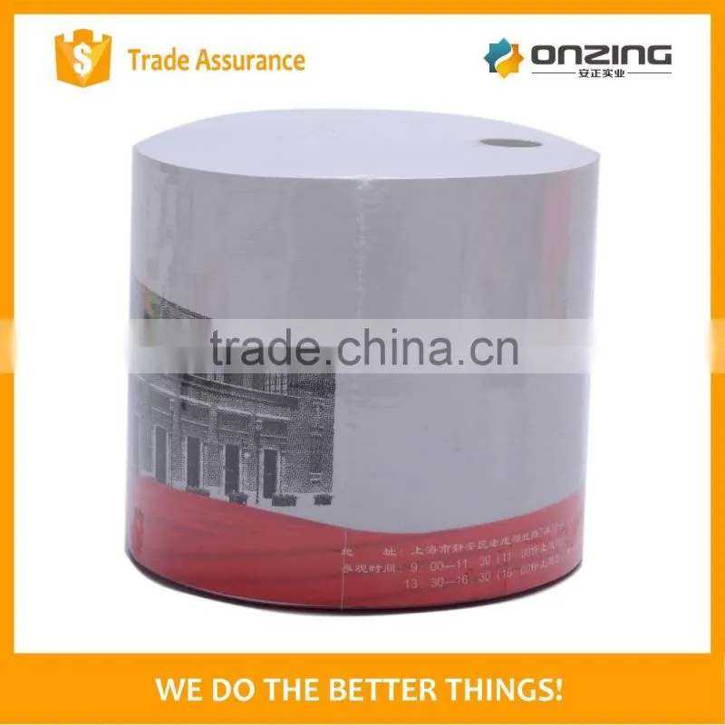 Decorative paper cube round sticky note with printing on side