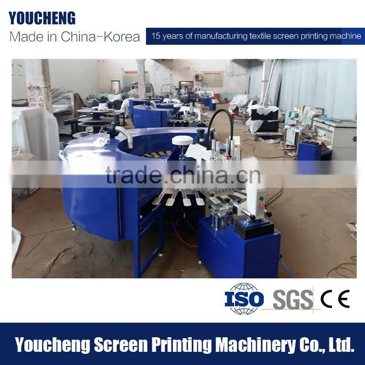 3 color tag/less rapid screen printer for socks