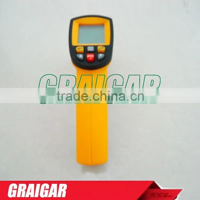 GM900 Non-Contact 12:1 LCD display IR Infrared Digital Temperature Gun Thermometer -50~900C (-58~1652F) 0.1~1.00 adjustable