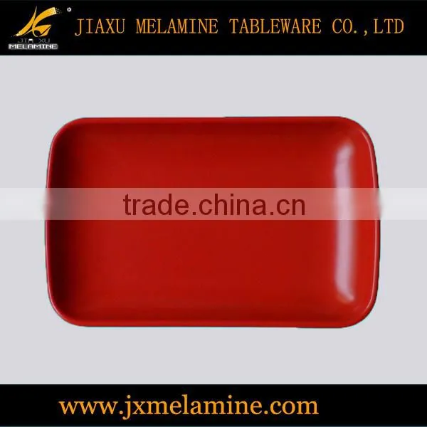 melamine ware red and black twin color long plate