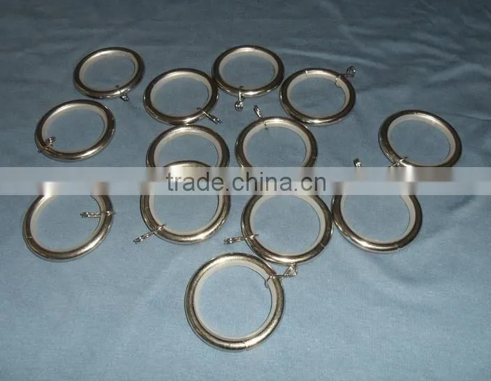 40MM NYLON INSERT CHROME CURTAIN POLE RINGS