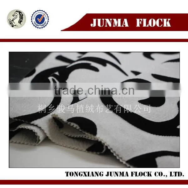 Manufacturer China Flocked Upholstery Textile Flocking Print Printing Fabric for Wicker Furniture Slipcovers