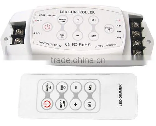 3 channels constant voltage 12v dc dimmer controller with CE rohs