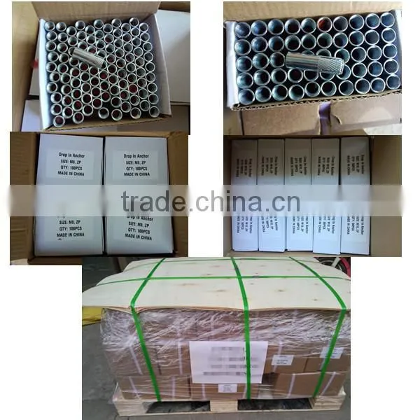 Concrete bolts fixing anchors, yellow zinc plated wedge anchors with good quality