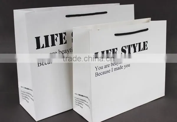 Wood Pulp kraft paper printed Christmas gift recycle paper bag
