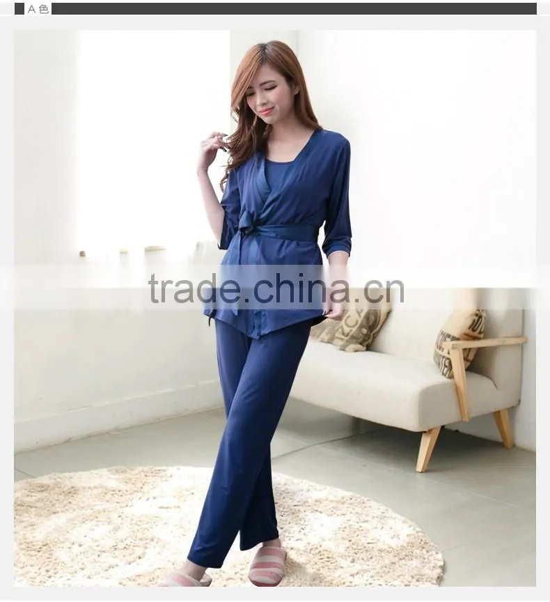 Comfortable three-piece suit Nursing nightgown for Pregnant Women