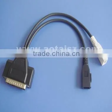 Crimp Type OBD2 Male to 2 Citroen Female Splitter Cable with Customized Length