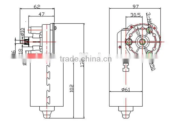 High Quality Bus auto 24v wiper motor parts