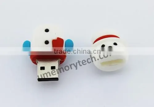 Snowman Style cartoon character USB2.0 flash hard thumbnail drive 128gb
