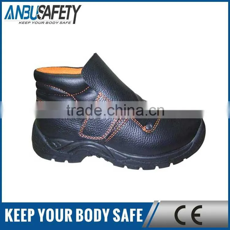 Leather upper rubber outsole cow leather safety boots