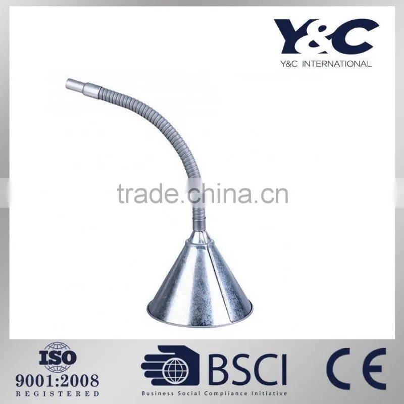 metal oil funnel/long flexible tube oil funnel