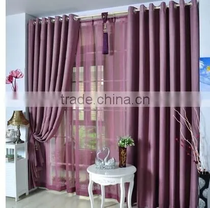 2015 hot sale 018 linen like curtain fabric ; made up curatin in hotel or home