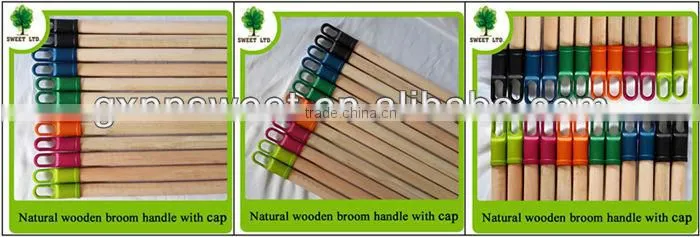Wholesale broom handle with colorful plastic hook
