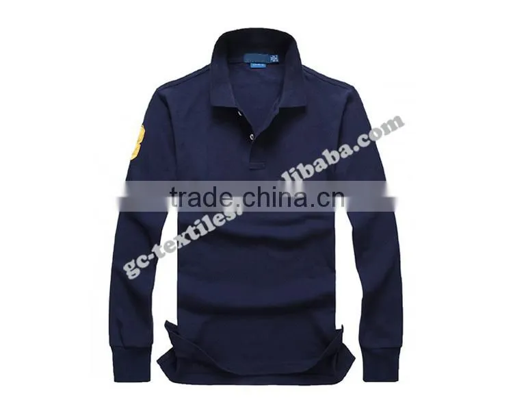 High Quality Low Price Comfortable Long Sleeve Polo Shirt With logo Embroidery