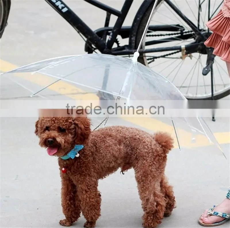 2017 high quality promotional transparent pet dog umbrella