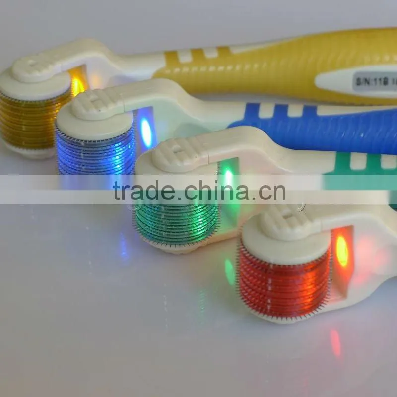 Hot sales LED derm roller four kinds of colors for your choice blue derma roller