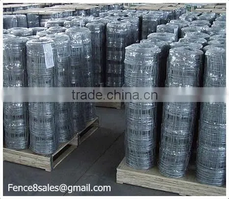 Ranch Woven Field Fence 2.5mm diameter cattle wire fence 1.2m high galvanized surface livestock fencing