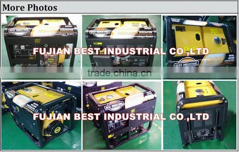 Best Seller!!! Max.Current 190A Open/Silent 5KW Diesel Welder Generator
